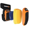 Thunderbolt® profesionalūs kelių apsaugos, patogūs geliniai kelių įtvarai darbui, statyboms, grindų klojimui, sodininkystei su tvirtais neslystančiais dirželiais, oranžiniai