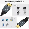 Thzzhnno usb c į micro b kabelis 0,5 m, micro b į usb c kietojo disko kabelis, skirtas iphone 15, 16, my passport, ipad/tablet