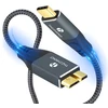 Thzzhnno usb c į micro b kabelis 0,5 m, micro b į usb c kietojo disko kabelis, skirtas iphone 15, 16, my passport, ipad/tablet