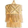 Tiamu macrame pakabinamas gaubtas, boho lubų gaubtas, pakabinamas šviestuvo gaubtas, žibinto krepšys, austas lininis audinio gaubtas, lubų šviestuvo gaubtas miegamajam, prieškambariui, valgomojo stalui
