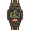 Timex vyriškas Expedition Cat5 41mm laikrodis - rudas odinis dirželis, skaitmeninis ciferblatas, rudas korpusas