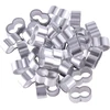Tiomiosea profesionalūs virvių spaustuvai, 40 vnt., 10.5 mm x 18 mm presavimo spaustuvai, dvigubos įvorės, užspaudimo įvorės, aliumininiai virvių spaustuvai guminei virvei, tampriajai virvei, brezentinei virvei, vielai