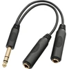 Tisino 6.3mm Stereo Y Kabelis Daliklis - 20cm