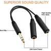 Tisino 6.3mm Stereo Y Kabelis Daliklis - 20cm