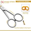 Tk five star solingen® barber cut premium 6.5 colio itin aštrios plaukų kirpimo žirklės, nerūdijančios, su mikro dantukais, skirtos moterims, vyrams, kirpėjams ir vaikams, tinka storiems plaukams