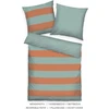 Tom Tailor Renforcé patalynės komplektas, 80 x 80 cm + 135 x 200 cm, 100% medvilnė/renforcé, su reversiniu motyvu ir spalvotu firminiu užtrauktuku, ryškūs dryžiai oranžinė, turkio spalvos (šilta koralų ir gaivi šalavijų)