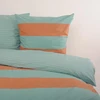 Tom Tailor Renforcé patalynės komplektas, 80 x 80 cm + 135 x 200 cm, 100% medvilnė/renforcé, su reversiniu motyvu ir spalvotu firminiu užtrauktuku, ryškūs dryžiai oranžinė, turkio spalvos (šilta koralų ir gaivi šalavijų)