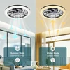 Topbos led lubų ventiliatorius su apšvietimu, lubų šviestuvas su ventiliatoriumi ir nuotolinio valdymo pulteliu, programėlė, 3 spalvų temperatūros, 6 greičių lubų ventiliatorius su šviesa [energijos klasė e]