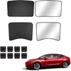 Topfit saulės apsauga, skirta Tesla Model 3 automobiliui, apsauga nuo Uv spindulių, sulankstoma stiklinio stogo saulės apsauga priekiniam ir galiniam langui, skirta Model 3 2021-2025