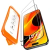 Torras pilnas ekranas, skirtas iphone 15 pro, grūdintas stiklas, aukščiausios kokybės apsauginis stiklas nuo dūžių, iphone 15 pro ekrano apsauga 9h+ plėvelė [automatinis montavimas] apsauga nuo pirštų atspaudų, 2 vnt.