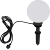 Trango Garden 200b Led sodo gaublys Ip44, rutulinis šviestuvas, 20 cm skersmens, baltas, su 1x E27 Led lempute 3000 K šiltai balta šviesa ir 5 m kabeliu sodo lauko takų apšvietimui