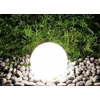 Trango Garden 200b Led sodo gaublys Ip44, rutulinis šviestuvas, 20 cm skersmens, baltas, su 1x E27 Led lempute 3000 K šiltai balta šviesa ir 5 m kabeliu sodo lauko takų apšvietimui