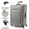 Travelpro Maxlite 5 išplečiamas rankinis bagažas su 4 ratukais, minkštas krepšys po sėdyne, lengvas lagaminas, minkštas išorinis audinys vyrams ir moterims, 2 dalių rinkinys, champagne spalvos, Maxlite 5 Softside išplečiamas sukamasis ratas