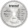 Trend medžio akumuliatorinis diskinis pjūklo diskas, 165 mm skersmuo, 20 mm skylė, 52 dantys, hw, 1,6 mm pjovimo plotis, +15° kampas, csb/16552t