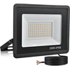 Treoir led lauko prožektorius 50 w, led prožektorius, 5000 lm, itin ryškus led prožektorius, 6000 k cool baltas ip66 vandeniui atsparus led lauko prožektorius kiemui, važiuojamajai daliai, garažui, prieškambariui, sodui