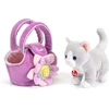 Trousselier Katė maišelyje, violetinė Trudi | pliušiniai žaislai rankinėje. Madinga dovana | 12x20x20cm dydis Xs | Fashion Pets | modelis 29729
