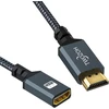 Twozoh hdmi prailginimo laidas hdmi jungtis (tėtis) į hdmi jungtį (mama) pintas nailoninis hdmi ilgiklis hdmi 2.0 kabelio adapteris palaiko 4k@60hz 3d hdr (2 m)