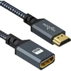 Twozoh hdmi prailginimo laidas hdmi jungtis (tėtis) į hdmi jungtį (mama) pintas nailoninis hdmi ilgiklis hdmi 2.0 kabelio adapteris palaiko 4k@60hz 3d hdr (2 m)