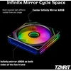 Tzmrit Prism 6 Pro Reverse Flow Rgb ventiliatorius 120 mm, trys begaliniai veidrodžiai šone, 5v 3pin Argb, 4pin Pwm (bk Rf)