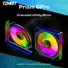 Tzmrit Prism 6 Pro Reverse Flow Rgb ventiliatorius 120 mm, trys begaliniai veidrodžiai šone, 5v 3pin Argb, 4pin Pwm (bk Rf)