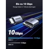 Ugreen 10 Gbps Micro B į Usb C nailoninis Usb Type C 3.1 kabelis išoriniam standžiajam diskui, suderinamas su Usb 3.0 standžiojo disko dėklu (0,5 m)