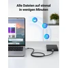 Ugreen 10 Gbps Micro B į Usb C nailoninis Usb Type C 3.1 kabelis išoriniam standžiajam diskui, suderinamas su Usb 3.0 standžiojo disko dėklu (0,5 m)