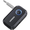 Ugreen Aux Bluetooth adapteris, automobilinis Bluetooth 5.3 imtuvas, laisvų rankų skambučiai, stereo muzika, dvigubas susiejimas su 15 valandų atkūrimo laiku, Jack Bluetooth adapteris automobilio radijui/stereo sistemai/ausinėms, juodas