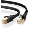 Ugreen ethernet kabelis, 3m cat 7 gigabit lan tinklo rj45 didelio greičio patch cord plokščias dizainas 10gbps 600mhz/s stp molded for switch, router, modem, patch panel, pc ir daugiau
