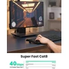 Ugreen Lan Cat 8 plokščias Ethernet kabelis 40gbits/2000mhz Poe S/ftp ekranuotas tinklo kabelis Wlan interneto patch kabelis su Rj45 suderinamas su maršrutizatoriumi, jungikliu, Ps5, Ps4/3 ir kt. (1m)