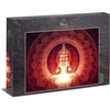 Ulmer Puzzleschmiede - Buddha dėlionė "silent Enlightenment" - intensyvi 1000 dalių dėlionė suaugusiems - Budos figūra raudonos/auksinės spalvos spindesyje mandalos centre - vokiška dėlionės kokybė