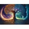 Ulmer Puzzleschmiede dėlionė 1000 dalių "world Tree" - magiškai tamsus Yggdrasil motyvas - šiaurės mitologija - aukščiausios kokybės dėlionė suaugusiems - kokybė pagaminta Vokietijoje