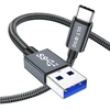 Ult-wiiq usb c greito įkrovimo kabelis qc 3.0 afc kabelis usb a į usb c 10 gbps didelės spartos duomenų perdavimo usb kabelis type c 2m kabelio įkroviklis usb c, skirtas iphone 15 ir daugiau išmaniųjų telefonų