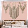 Ulticool - macrame virvės gobelenas sienų dekoracija - gobelenas - 200 x 150 cm - didelis gobelenas - plakato dekoracija - dovana mergaitei berniukui - dekoracija - antklodė - audinys - paveikslas