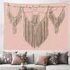Ulticool - macrame virvės gobelenas sienų dekoracija - gobelenas - 200 x 150 cm - didelis gobelenas - plakato dekoracija - dovana mergaitei berniukui - dekoracija - antklodė - audinys - paveikslas