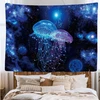 Ulticool - psichodelinis medūzos gamtos gyvūnai - gobelenas - 200 x 150 cm - didelis gobelenas - plakatas - drobės paveikslas - priedai miegamajam svetainei vaikų kambariui
