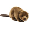 Unding Minkštas flanelinis žaislas 25 cm (40 cm su uodega) gulintis rudas graužikas pliušinis flanelinis graužiko pliušinis žaislas Uni Toys