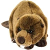 Unding Minkštas flanelinis žaislas 25 cm (40 cm su uodega) gulintis rudas graužikas pliušinis flanelinis graužiko pliušinis žaislas Uni Toys