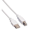 Usb 2.0 A-b kabelis, baltas, 1.8m