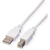 Usb 2.0 A-b kabelis, baltas, 1.8m