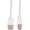 Usb 2.0 A-b kabelis, baltas, 1.8m