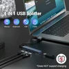 Usb 3.0 šakotuvas su 1 usb 3.0 prievadu ir 3 usb 2.0, itin plonas usb šakotuvas itin greitas itin plonas mini usb skirstytuvas, suderinamas su nešiojamuoju kompiuteriu, kompiuteriu, klaviatūra