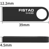 Usb atmintinė 64 gb usb 2.0 mini nešiojama usb atmintinė metalinė atmintinė vandeniui atspari atmintinė, skirta pc, nešiojamam kompiuteriui, planšetiniam kompiuteriui (pilka)