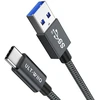 Usb a–usb c kabelis 10 gbps, usb c pd qc 3.0 greito įkrovimo kabelis, usb c 3.1 duomenų kabelis, skirtas iphone 16/15 pro max, dashcam automobiliui, ipad, planšetiniam kompiuteriui, s24 s23 s22, ssd, power bank, android automobiliui, carplay (1 m)