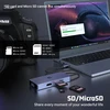 Usb c adapteris hub, usb c hub, 4k hdmi vga usb hub, 6 viename adapteris su usb a, usb 2.0, sd/tf kortelių skaitytuvu, suderinamas su mac, windows ir ios sistemų nešiojamaisiais kompiuteriais
