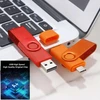 Usb C atmintinė 8gb, Otg, metalinė, oranžinė
