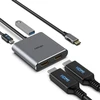 Usb-c į 2x Hdmi adapteris 4k@60hz, 100w Pd, Usb 3.0