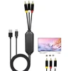 Usb c į rca audio aux adapteris 1.8m type c į rca audio kabelis usb c male į 3rca male splitter audio video av adapterio kabelis, skirtas tv/mac/pc