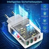 Usb c įkroviklis, 4 prievadų daugiafunkcinis įkroviklis su usb-c ir usb-a, 36 w greitasis multi-usb įkroviklis