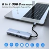 Usb c šakotuvas, usb 3.0 šakotuvas, 6 viename usb c dokas su 2 x usb 3.0, 4k hdmi, 100w pd, sd/tf kortelių skaitytuvas, suderinamas su nešiojamuoju kompiuteriu, windows, macos, chrome os sistemomis