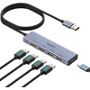 Usb šakotuvas 3.2 gen 2, tsupy usb šakotuvas 10 gbps usb skirstytuvas su 120 cm kabeliu, suderinamas su nešiojamaisiais kompiuteriais, staliniais kompiuteriais, XBOX ir mac ir kt.